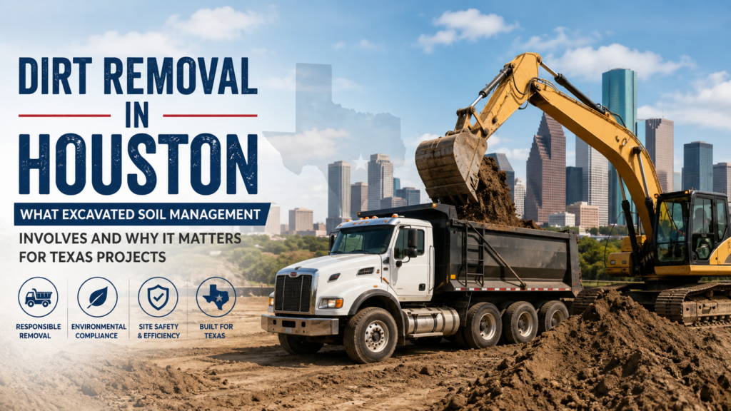 Dirt Removal in Houston: What Excavated Soil Management Involves and Why It Matters for Texas Projects